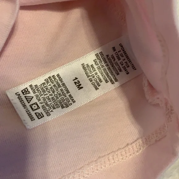 Little Me Pink & Gold Heart Top 12M Baby Girl - Picture 4 of 10